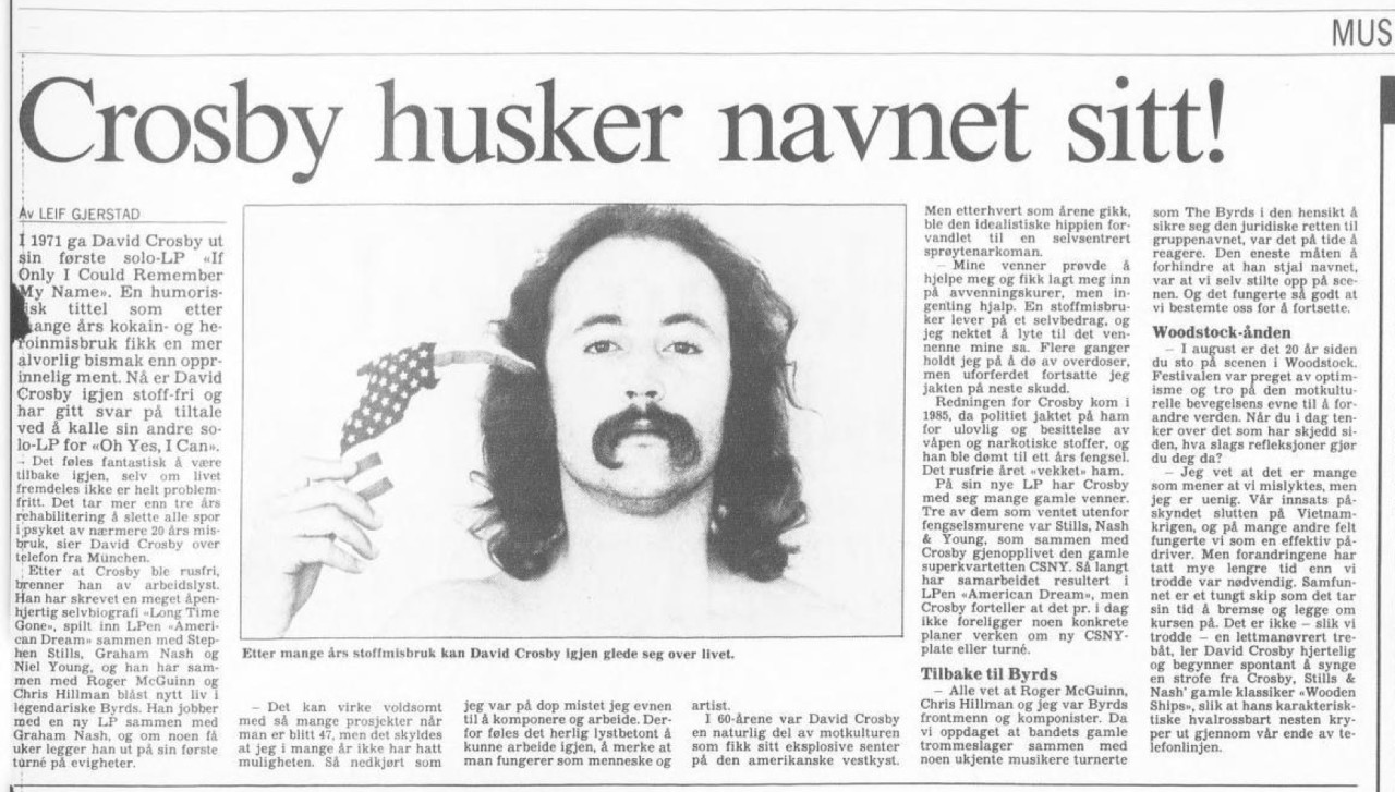 Navnet David David Crosby husker navnet sitt | Leffes Lab
