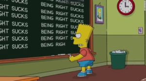 For 16 år siden spådde Bart Simpson at Trump skulle bli president. Det er han ikke glad for nå. (Illustrasjon: skjermdump, Simpsons Facebook-side)